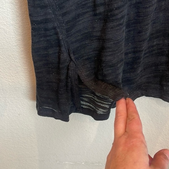 Free People We the Free Jordan Burnout Tee Shirt Oversized Boho V Neck Concert - Picture 8 of 9